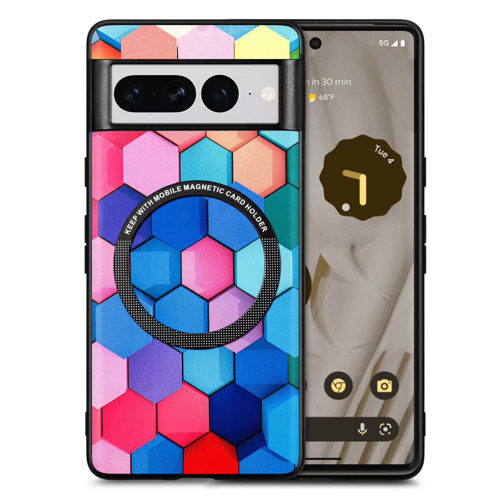 For Google Pixel 7 Pro 5G Shockproof Phone Case Pattern Printing PU Leather Coated PC TPU Phone Cover Metal Ring For Google Pixel 7 Pro 5G Shockproof Phone Case Pattern Printing PU Leather Coated PC TPU Phone Cover Metal Ring